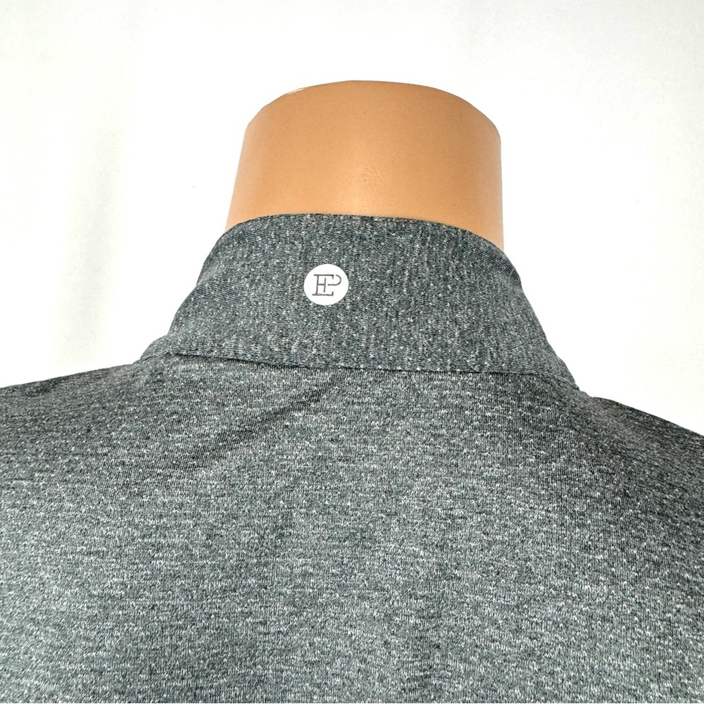 EP NY Golf Womens L Cap Sleeve 1/4 Zip Mock Polo Shirt Grey Contrast Lightweight - Picture 6 of 14